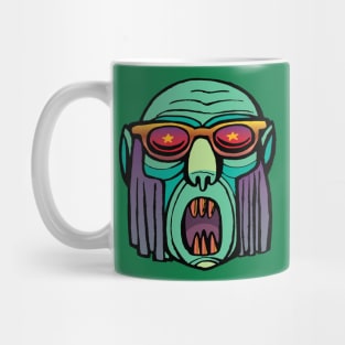 scream of a man with gold glasses Mug